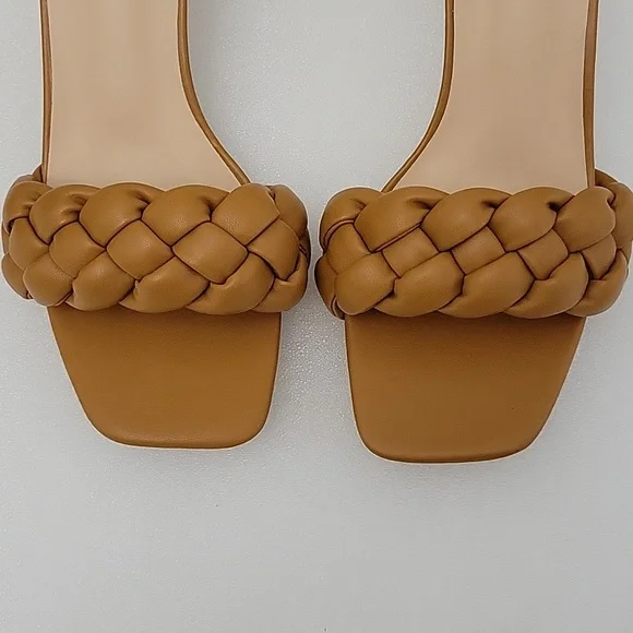 Women's slippers, fashion woven lightweight sandals, comfortable mid heel - Picture 8 of 10